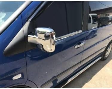Chrome Mirror Cover Frame Trim For Vito Metris W638 1996-2003 2 PCS Stainless Steel