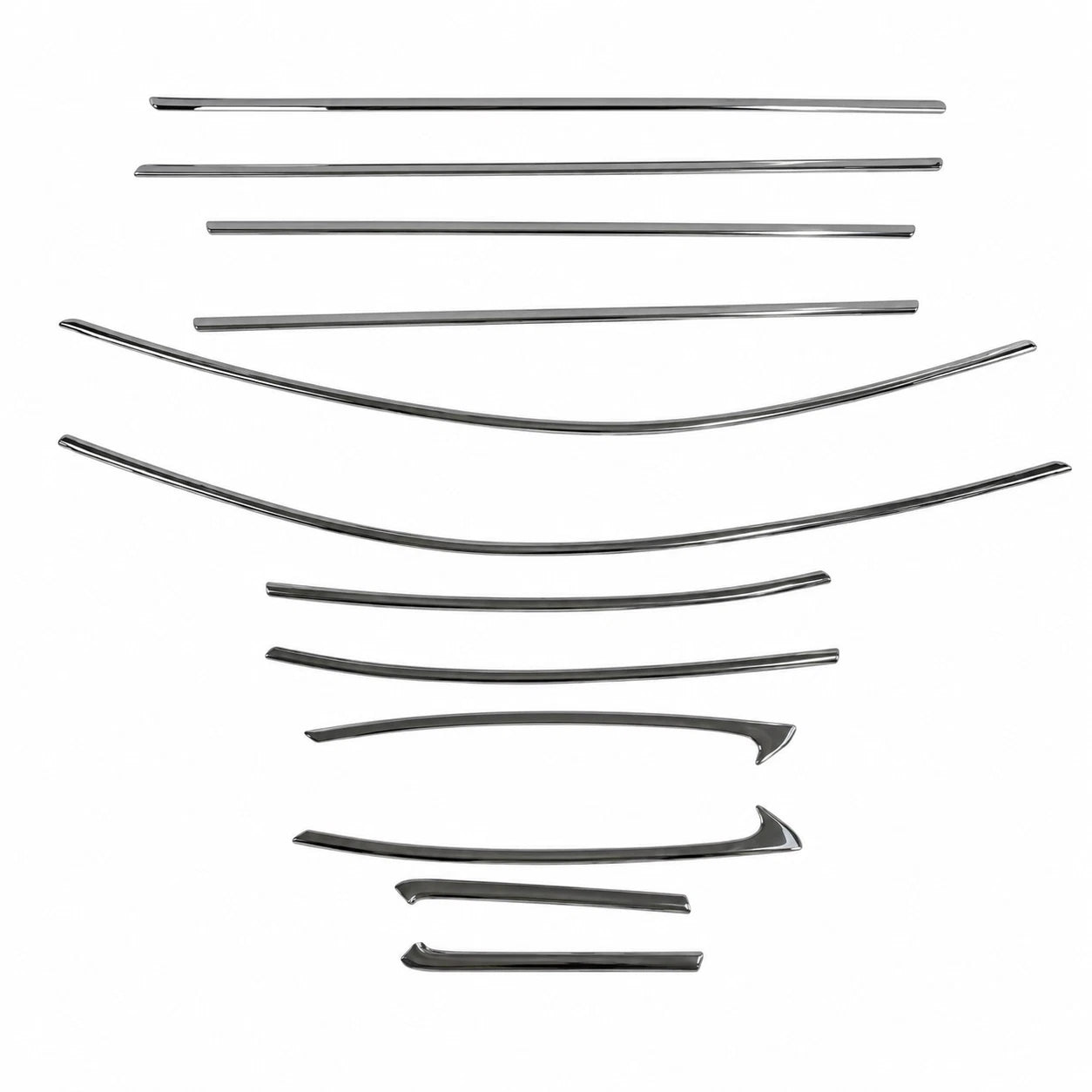 Chrome Window Molding Trim Cover Full Set for Audi A4 B8 Sedan & Avant 2008-2015 | 12 PCS Stainless Steel