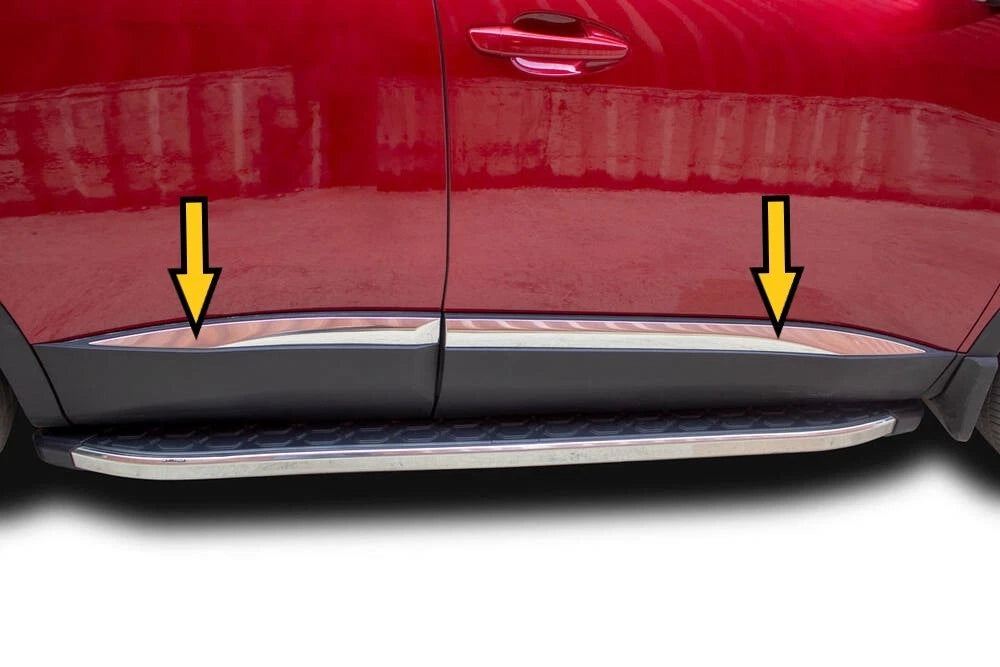 Side Door Streamer Chrome Cover Frame Molding Trim For 3008 2016-2023 4 PCS