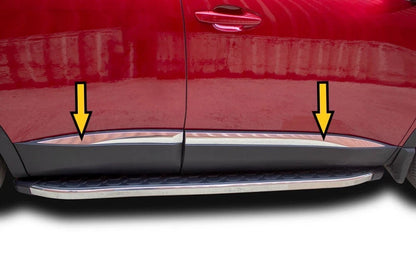 Side Door Streamer Chrome Cover Frame Molding Trim For 3008 2016-2023 4 PCS