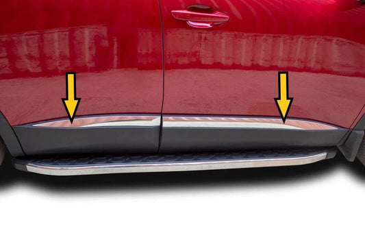 Side Door Streamer Chrome Cover Frame Molding Trim For 3008 2016-2023 4 PCS