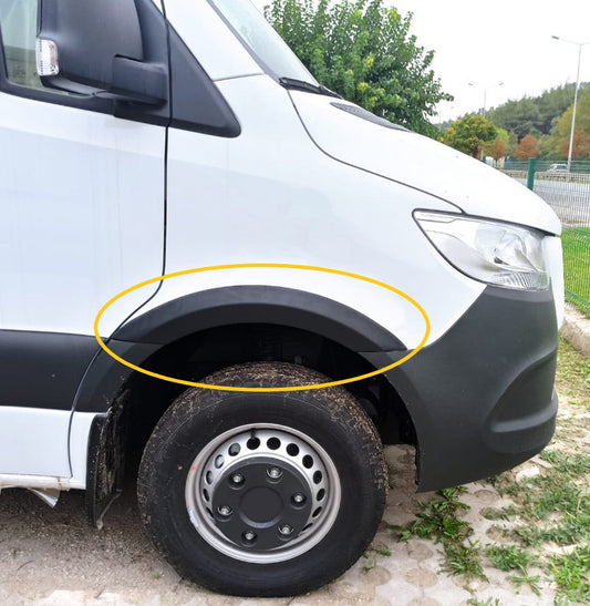 Wheel Arches Fender Flares Plastics Black for Mercedes Sprinter W907 W910 2018+ 4 Pcs