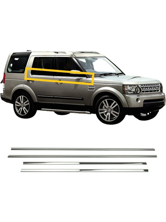 Window Molding Trim Chrome Cover Frame For Discovery MK4 2009-2016 4 PCS