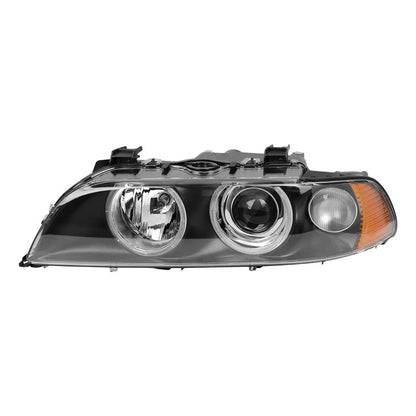 Black Projector Headlight Set For BMW 5 Series E39 Facelift 2001-2003 Left & Right Amber Corner Halogen