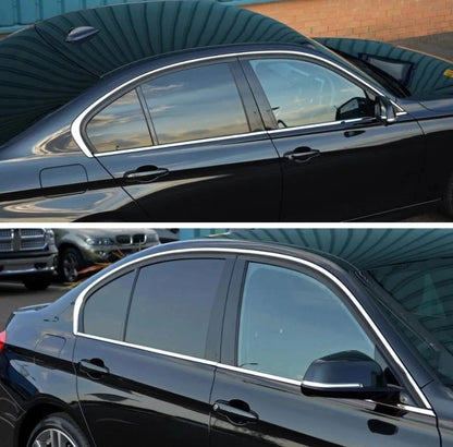 Chrome Window Frame Trim Cover Full Set for BMW 3 Series F30 Saloon 2012-2018 - 8PCS Stainless Steel