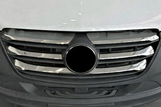 Chrome Front Grille Trim Frame Cover For Sprinter W907 W910 2018 And Upper 6 Pcs