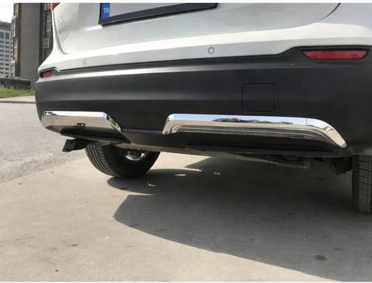 Rear Bumper Diffuser Chrome Cover For Nissan Qashqai J11 2018 2021