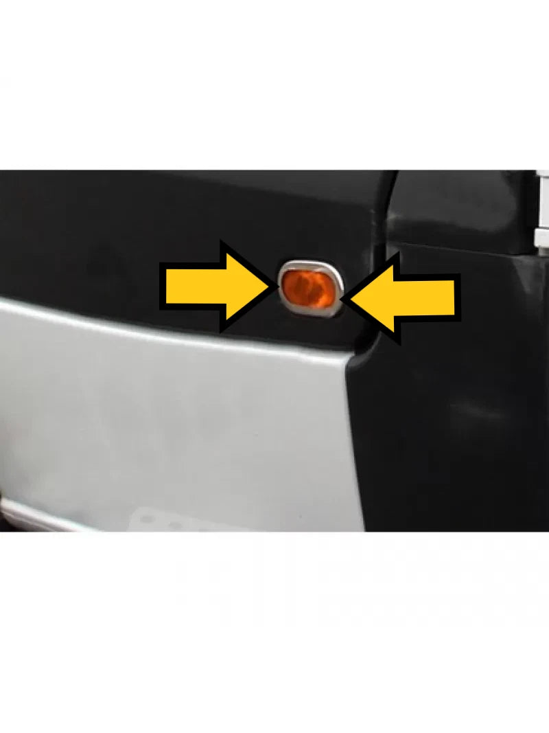 Side Marker Light Chrome Frame Trim for Mercedes Sprinter W907 W910 2018+ Stainless Steel 6 PCS
