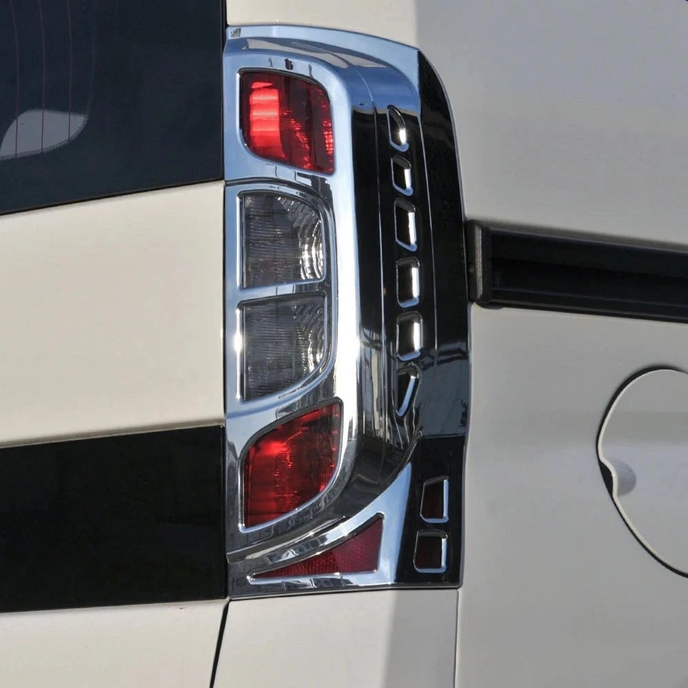 Chrome Rear Tail Light Rim Cover Trim for Fiat Fiorino 2007+, Citroen Nemo 2008-2017 & Peugeot Bipper 2008-2018 2 PCS Stainless Steel