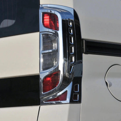 Chrome Rear Tail Light Rim Cover Trim for Fiat Fiorino 2007+, Citroen Nemo 2008-2017 & Peugeot Bipper 2008-2018 2 PCS Stainless Steel