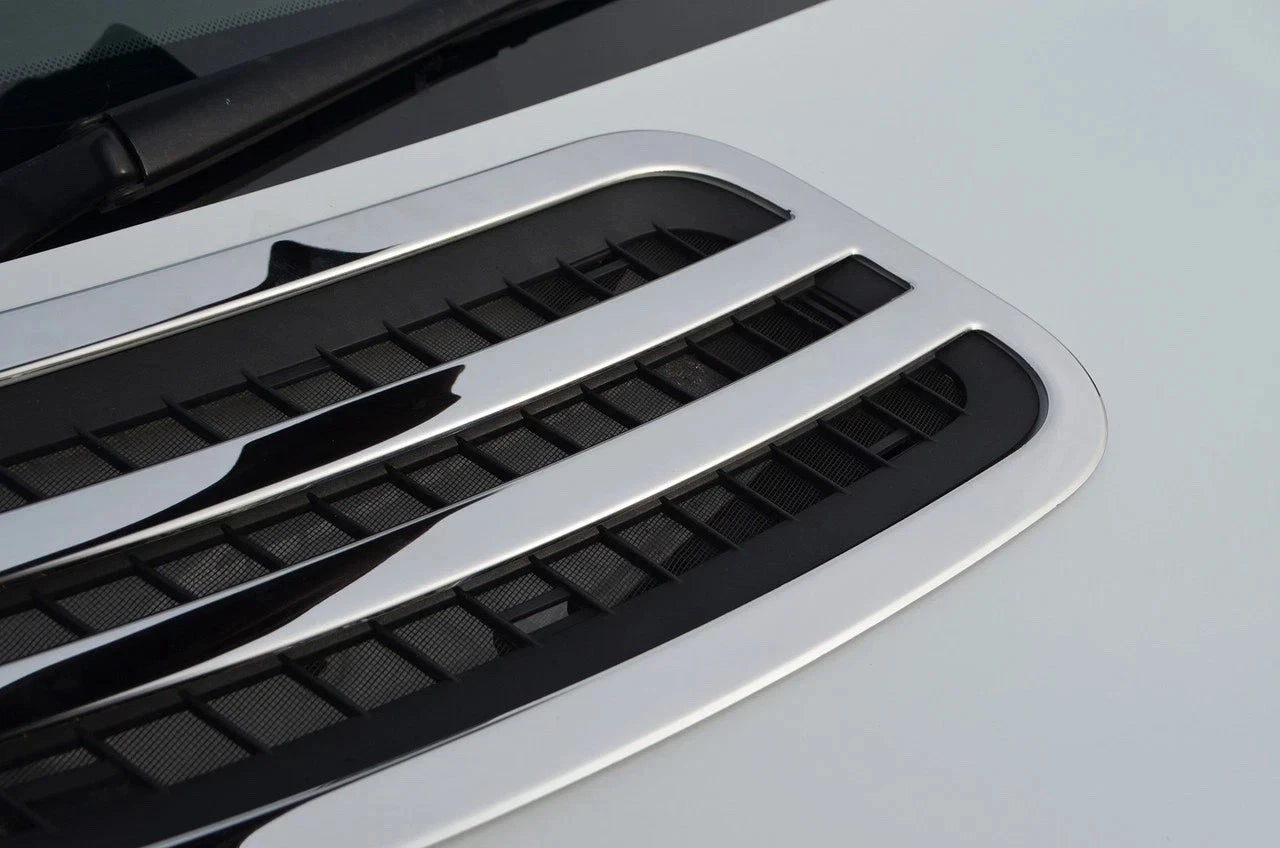 Hood Bonnet Ventilation Chrome Cover Trim For Sprinter W907 W910 2018+ 2 PCS Stainless Steel