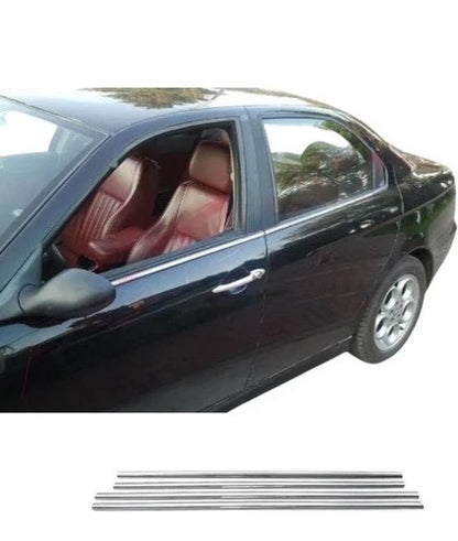 Chrome Window Trim Molding Frame Cover for Alfa Romeo 156 Stainless Steel