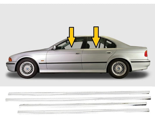 Chrome Window Molding Trim Cover for BMW 5 Series E39 1995-2003 - 4PCS Stainless Steel
